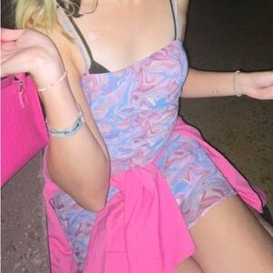 Forever 21 pink, blue, and purple dress